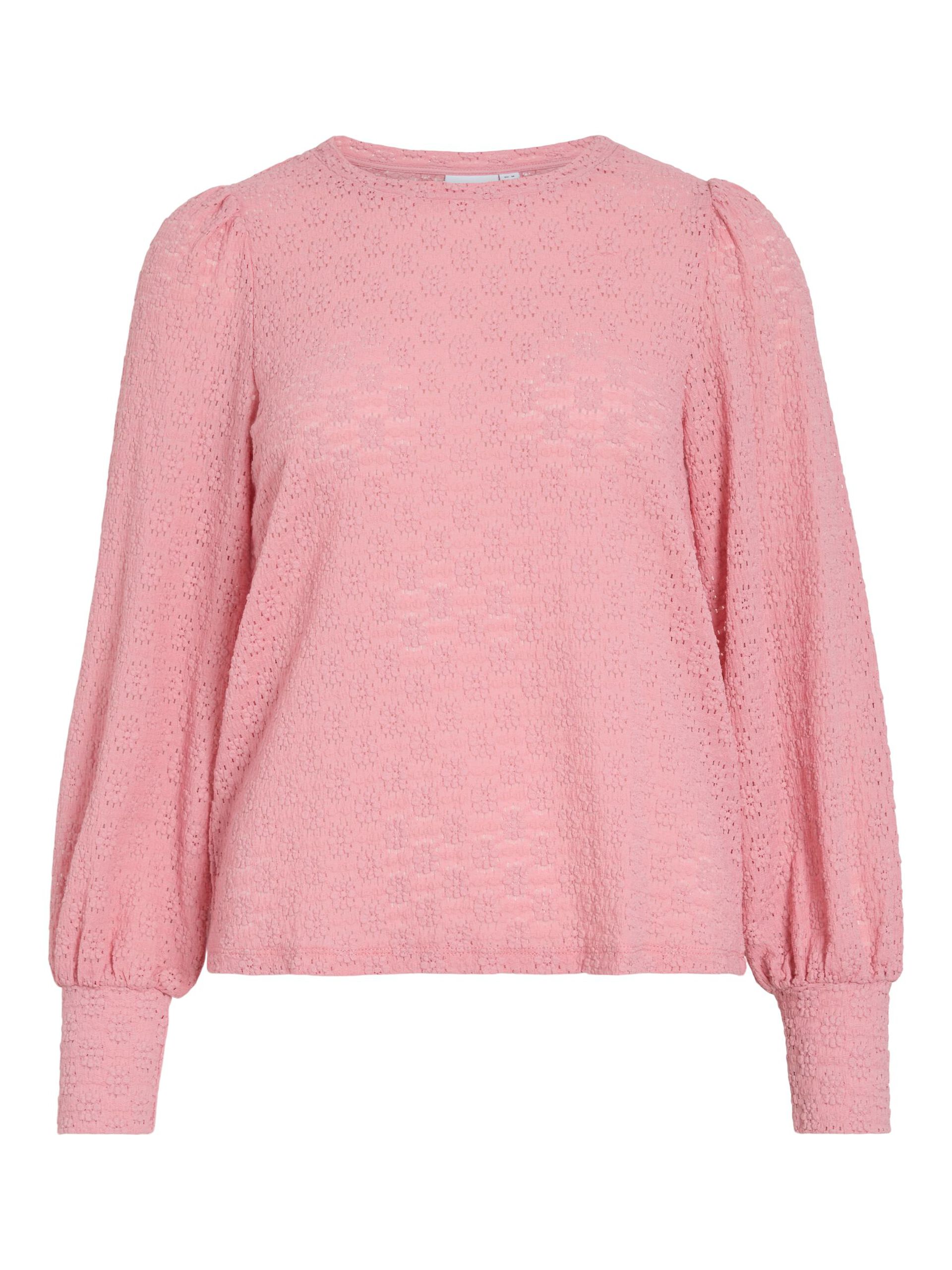 Carousel image - VISILLA ROUND NECK LONG SLEEVED TOP, Bonbon | 5