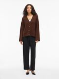 Product image thumbnail - VIELLIE V-NECK KNITTED CARDIGAN, Chocolate Fondant | 4