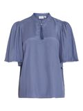 VILA HIGH NECK SHORT SLEEVED TOP, Bijou Blue, highres - 14103210_BijouBlue_001.jpg