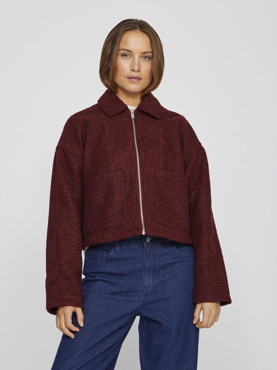 VILA ZIPPER JACKET, Cabernet, highres - 14102867_Cabernet_003.jpg