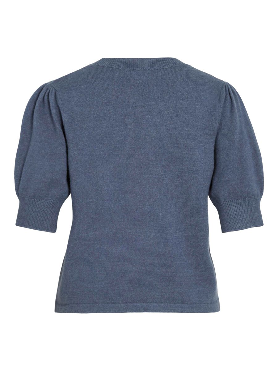 VILA VIRIL SHORT SLEEVED KNITTED TOP, Vintage Indigo, highres - 14105306_VintageIndigo_1184264_002.jpg