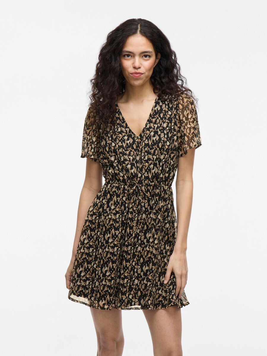 VILA VIFALIA SHORT SLEEVED SHORT DRESS, Black, highres - 14083113_Black_1003100_003.jpg