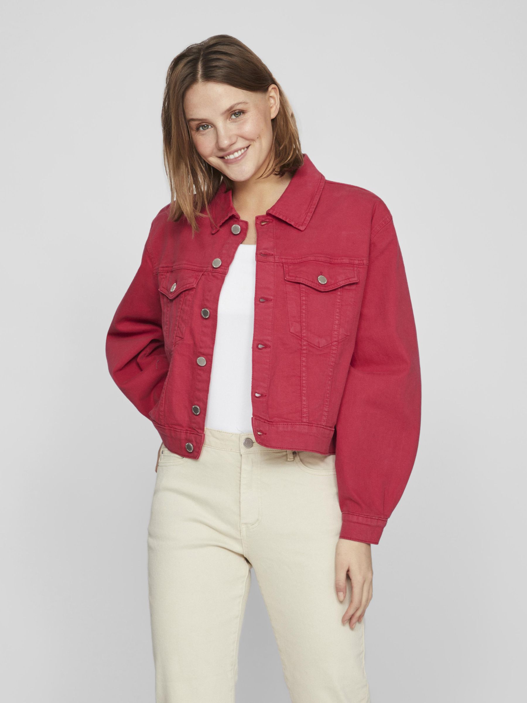 Cerise cropped jacket discount