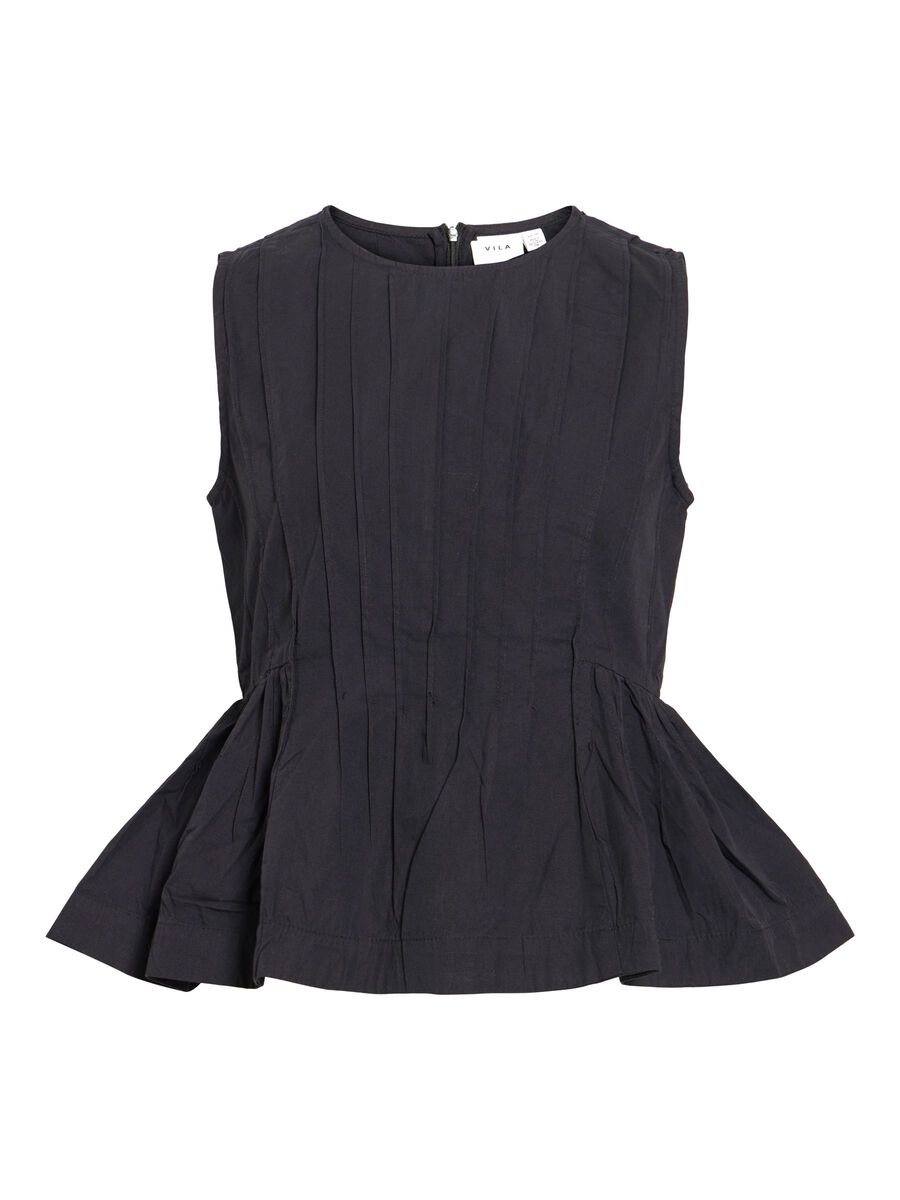 Product carousel image - VIJIMBA ROUND NECK SLEEVELESS TOP, Black Beauty | 2