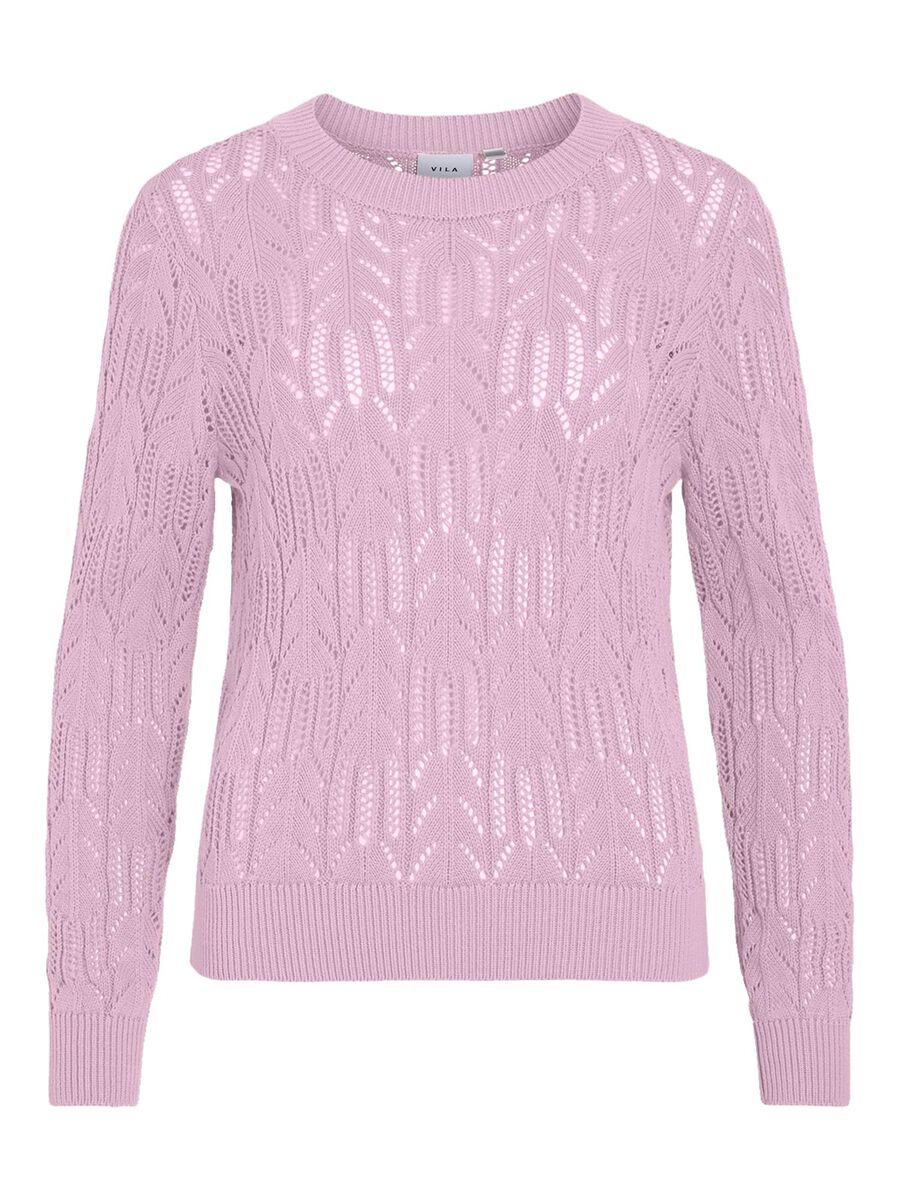 VILA ROUND NECK KNITTED PULLOVER, Winsome Orchid, highres - 14102684_WinsomeOrchid_001.jpg