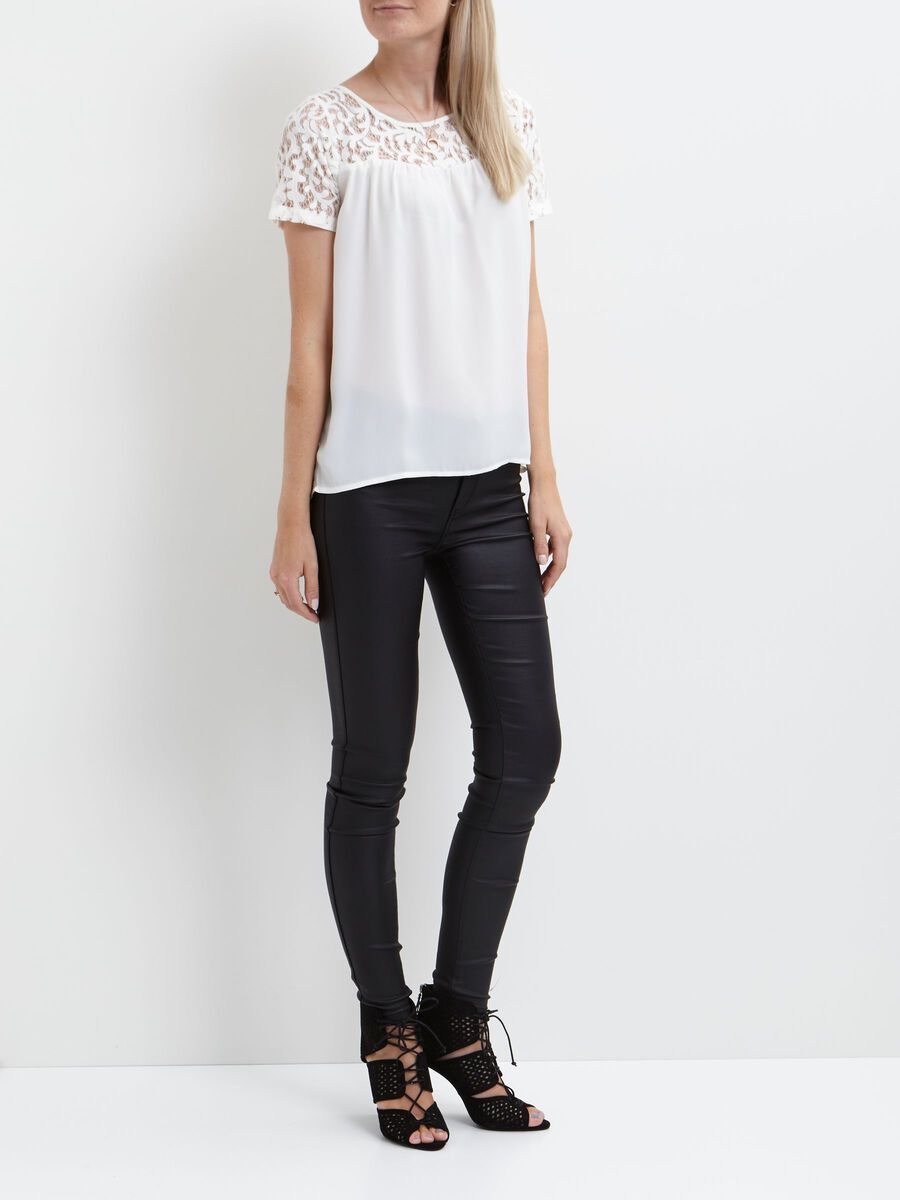 Object Collectors Item LACE DETAIL - SHORT SLEEVED TOP, Gardenia, highres - 23023352_Gardenia_003.jpg