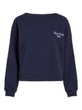 VILA VIHOLLIE ROUND NECK LONG SLEEVED SWEATSHIRT, Navy Blazer, highres - 14112089_NavyBlazer_1234079_001.jpg
