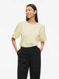 Product image thumbnail - VIMALORA ROUND NECK SHORT SLEEVED TOP, Pastel Yellow | 1