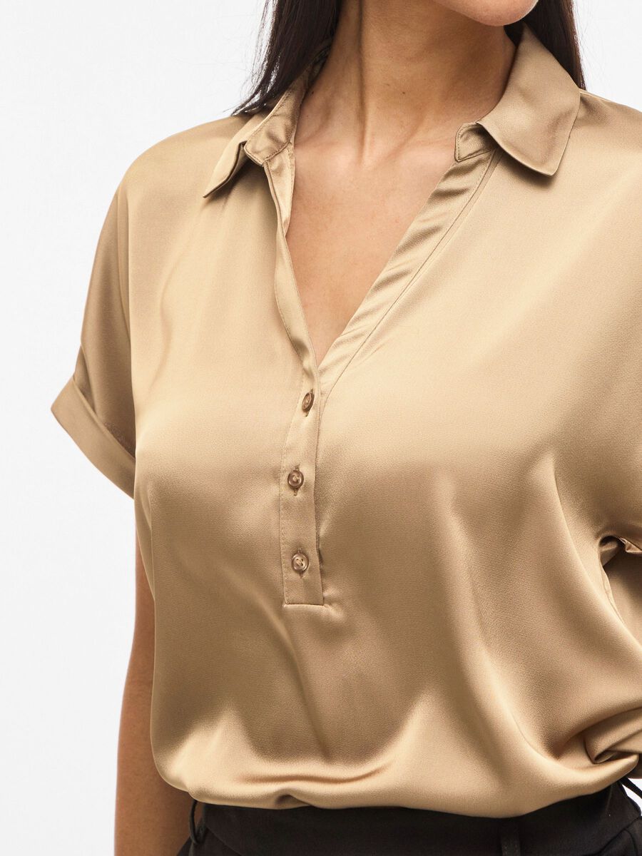 Carousel image - VIENNA SHORT SLEEVED SHIRT, Fossil | 3