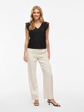 VILA VITRAV V-NECK CAP SLEEVE TOP, Black, highres - 14111143_Black_005.jpg
