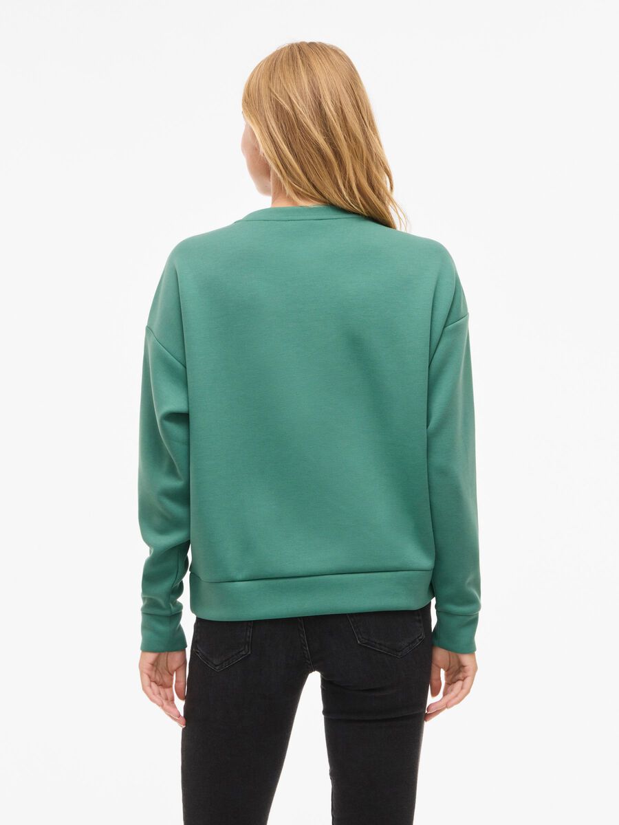 Product carousel image - VIREFLECT RUNDHALS SWEATSHIRT, Bottle Green | 2