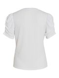 Product image thumbnail - VIANINE ROUND NECK SHORT SLEEVED TOP, Bright White | 6