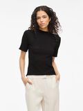 VILA VIMALMEN HIGH NECK SHORT SLEEVED TOP, Black, highres - 14112683_Black_003.jpg