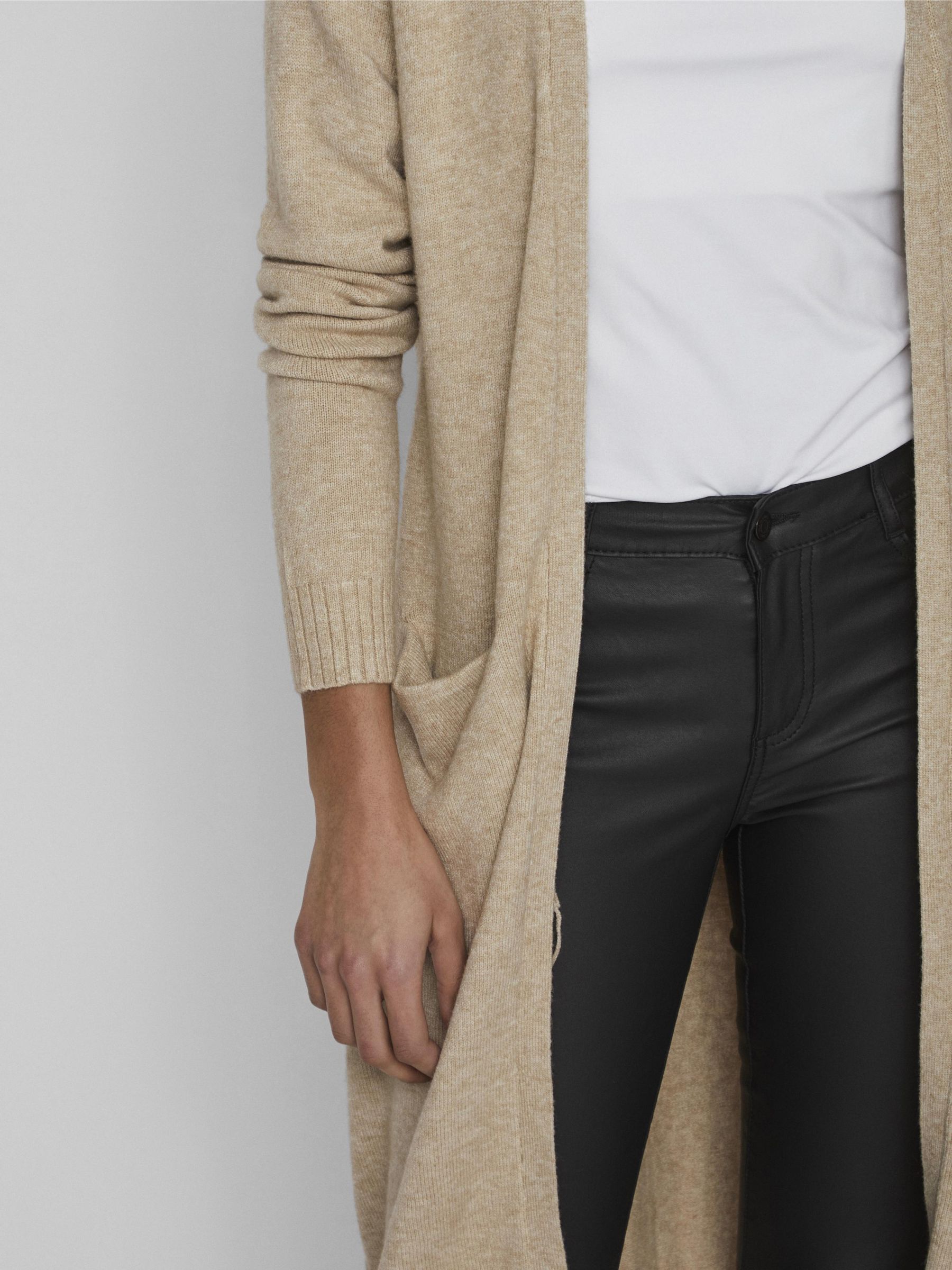 LONG KNITTED CARDIGAN Brown VILA