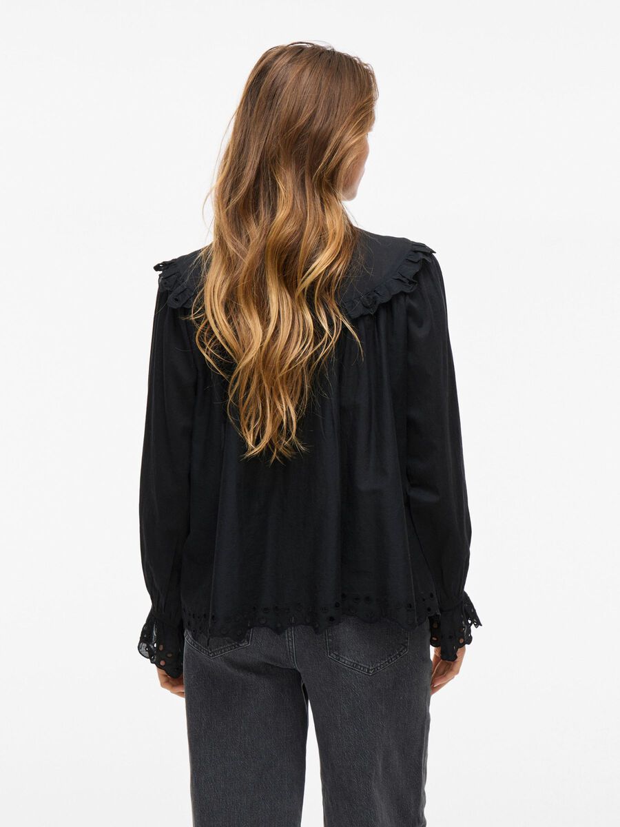 VILA LONG SLEEVED SHIRT, Black Beauty, highres - 14105144_BlackBeauty_004.jpg
