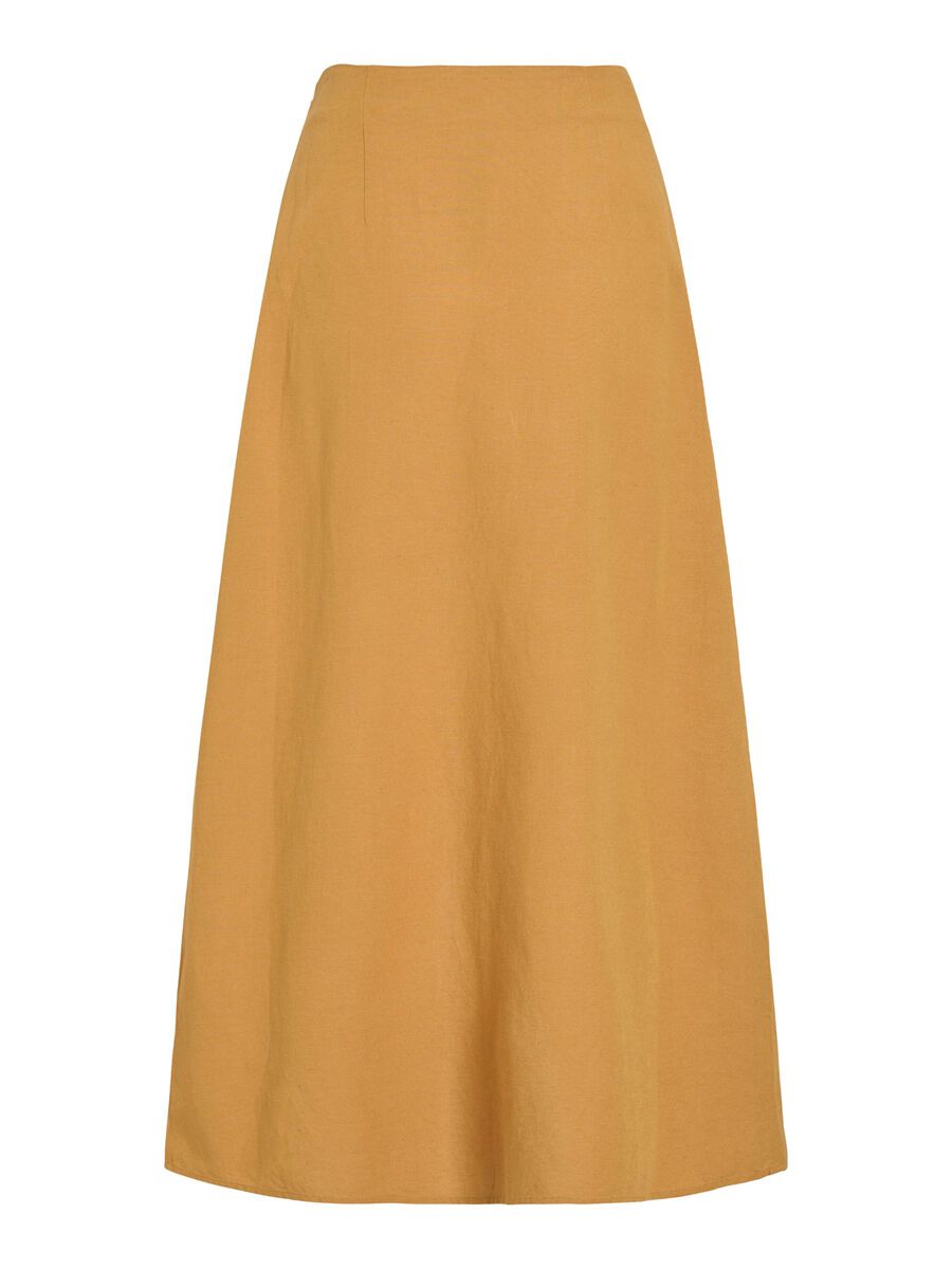 Product carousel image - VIPRISILLA HIGH WAIST MIDIROCK, Amber Gold | 2