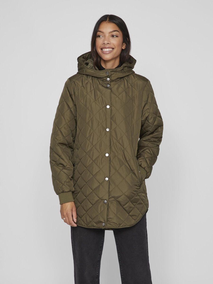 VILA HOODED COAT, Ivy Green, highres - 14103071_IvyGreen_003.jpg