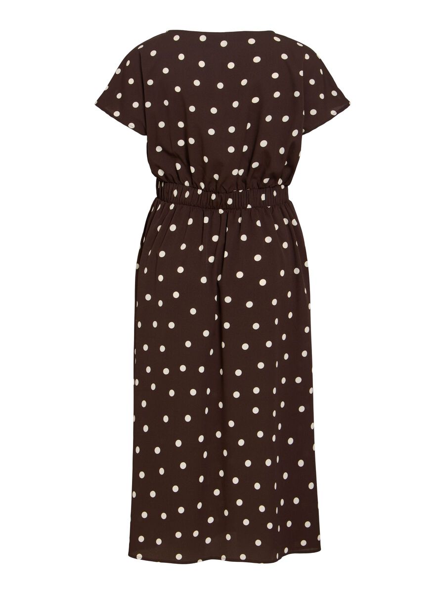 Carousel image - VIMATHILDE SHORT SLEEVED MIDI DRESS, Coffee Bean | 7