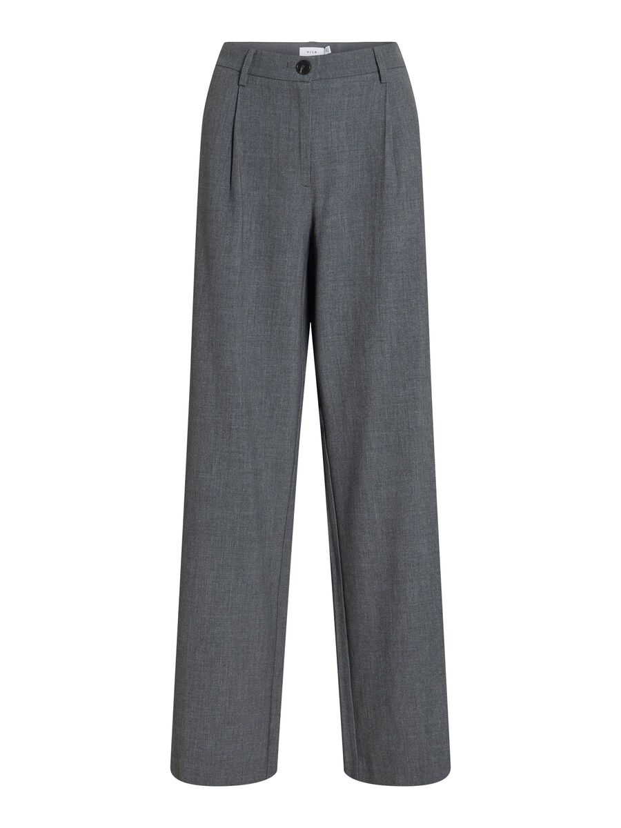 Product carousel image - PANTALONES DE PIERNA ANCHA, Dark Grey Melange | 1
