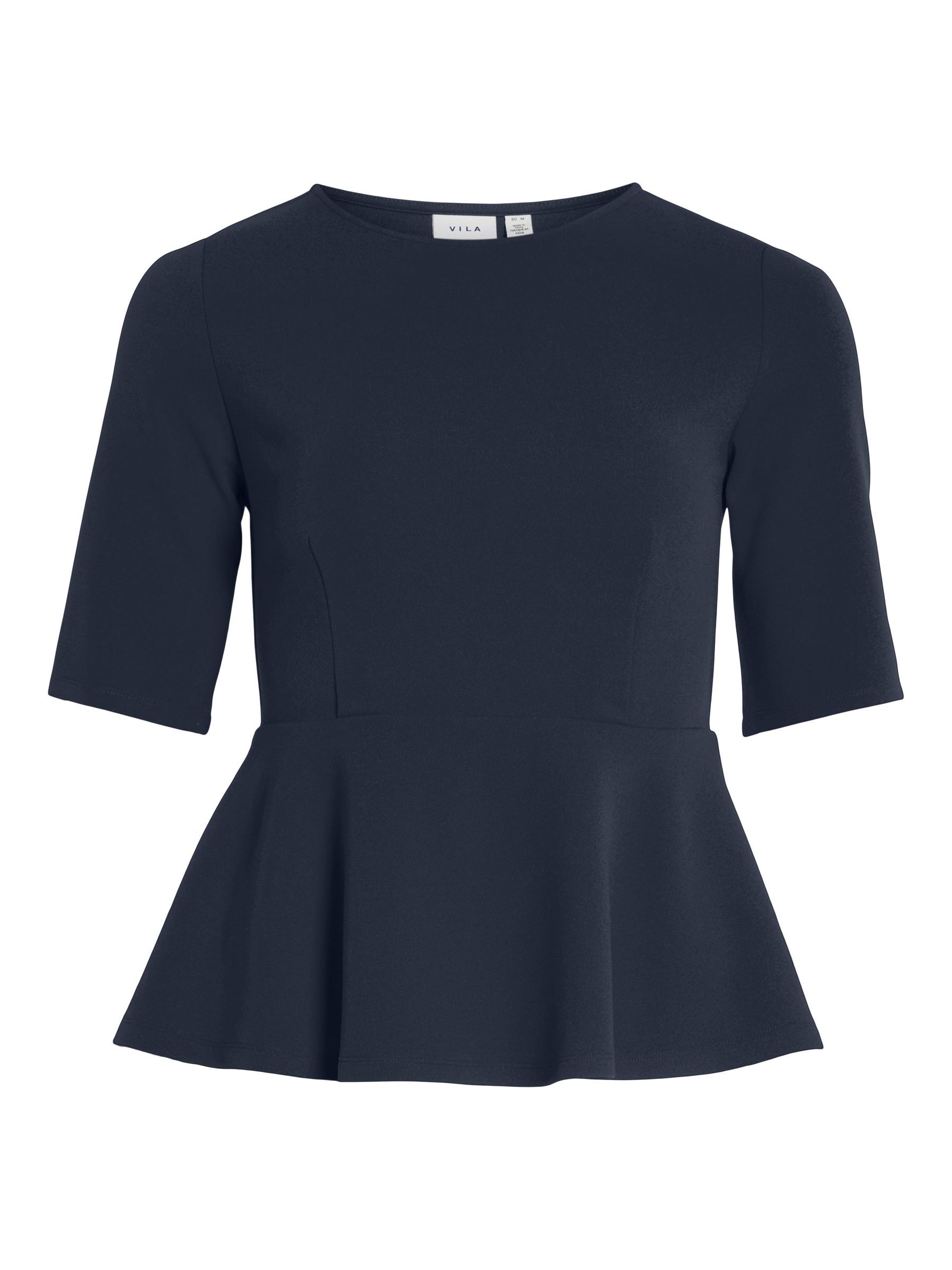 Black short sleeve peplum top new arrivals