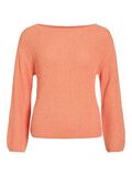 VILA VISUMMI BOATNECK KNITTED PULLOVER, Cadmium Orange, highres - 14107455_CadmiumOrange_001.jpg