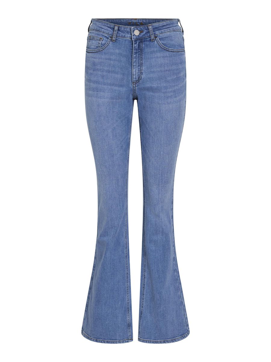 VILA VIBETTY - TAILLE CLASSIQUE JEAN ÉVASÉ, Light Blue Denim, highres - 14105100_LightBlueDenim_001.jpg