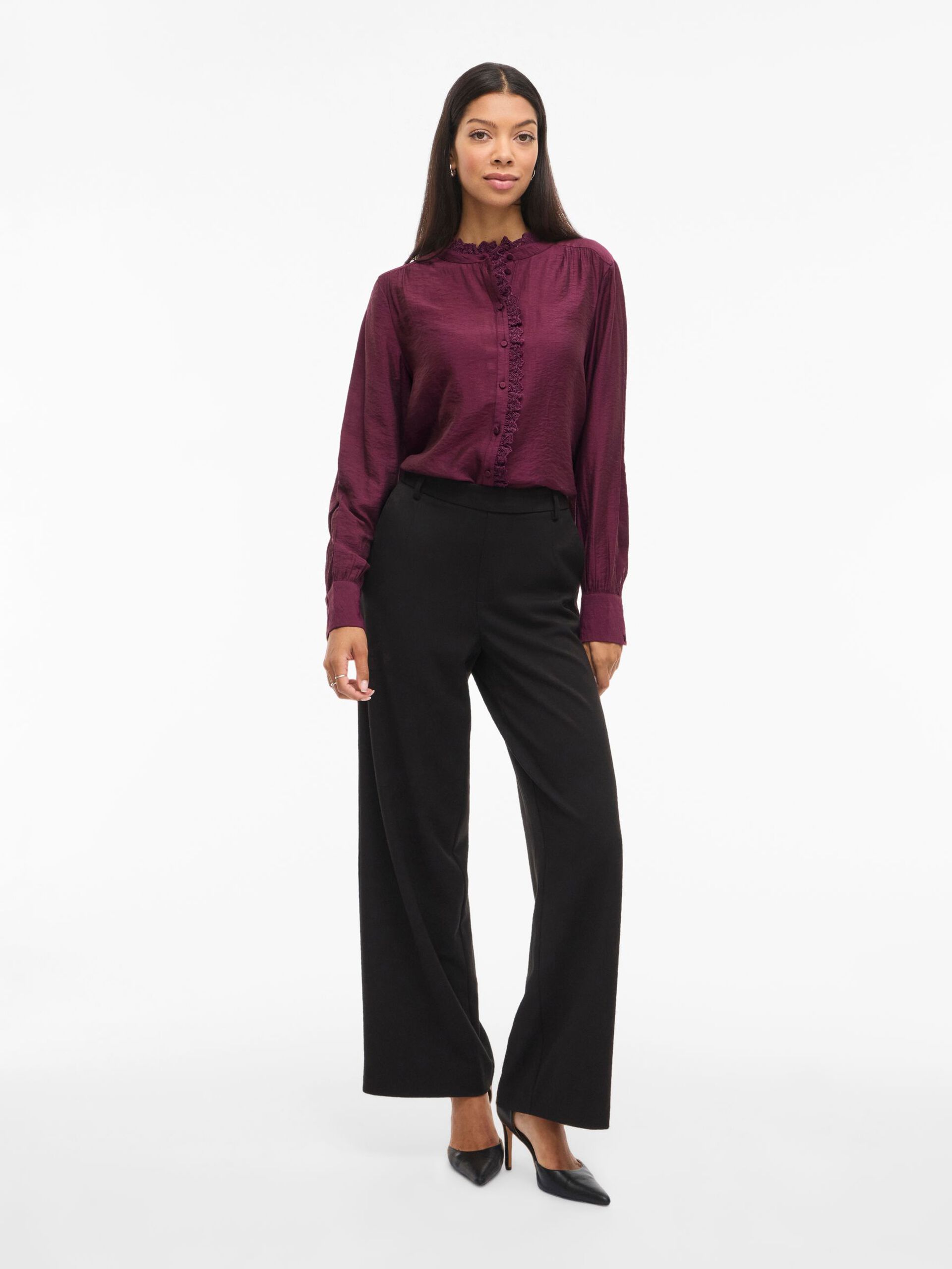 Carousel image - VIMALIMA FRILL LONG SLEEVED SHIRT, Fig | 4