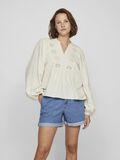 VILA V-NECK LONG SLEEVED TOP, White Sand, highres - 14102166_WhiteSand_003.jpg