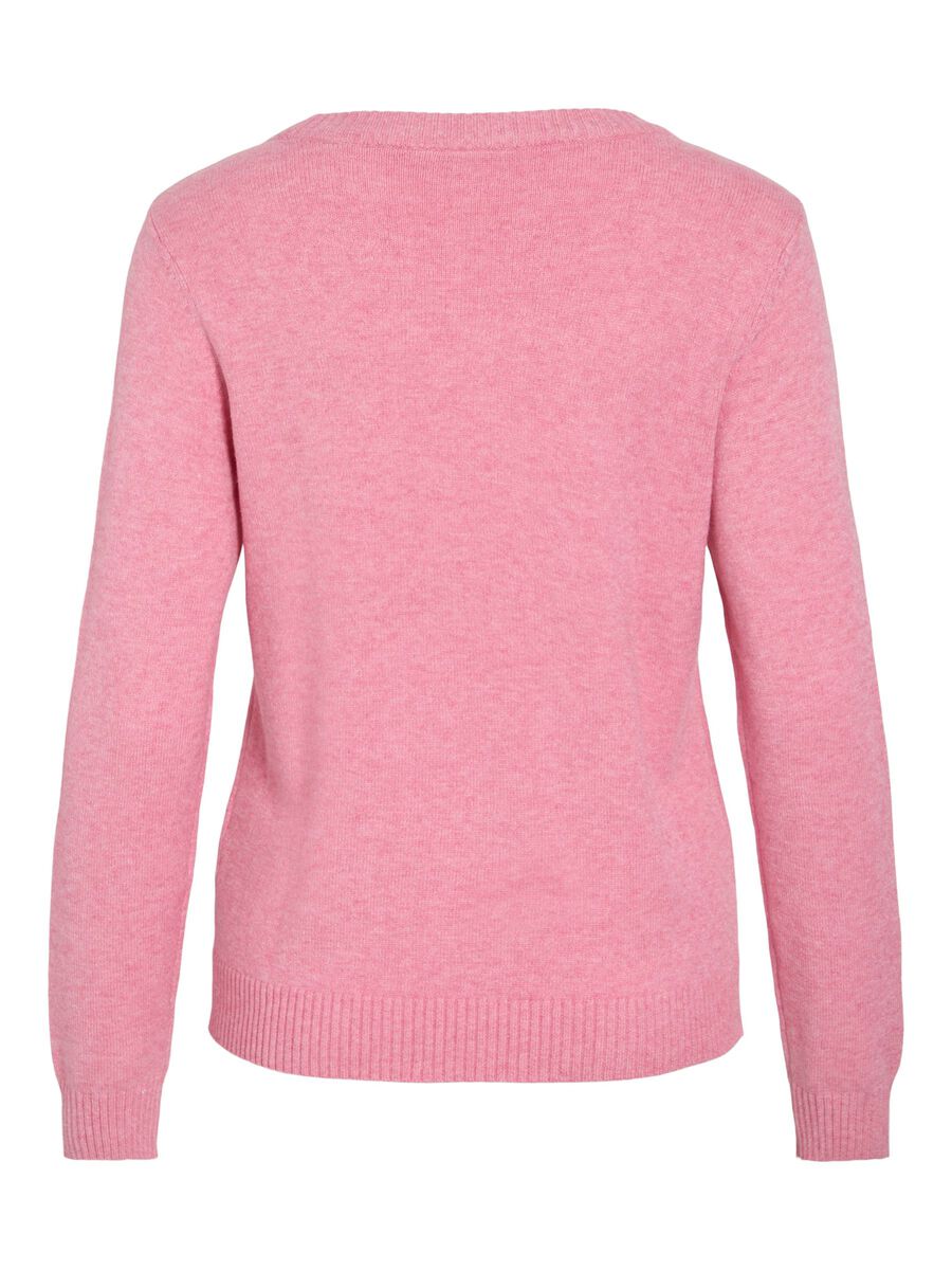 VILA VIRIL ROUND NECK KNITTED PULLOVER, Sangria Sunset, highres - 14054177_SangriaSunset_714851_002.jpg