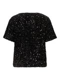 Product image thumbnail - VIFAITH SEQUIN SHORT SLEEVED TOP, Black Beauty | 2