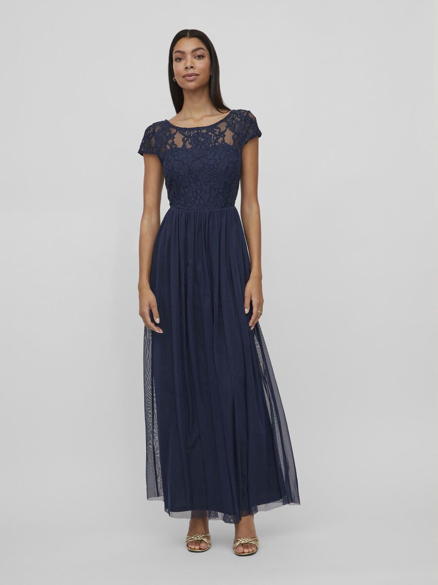Vila EN DENTELLE ROBE LONGUE, Navy Blazer, highres - 14083830_NavyBlazer_003.jpg