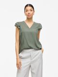 VILA VILIKA V-NECK CAP SLEEVE TOP, Laurel Wreath, highres - 14112802_LaurelWreath_003.jpg