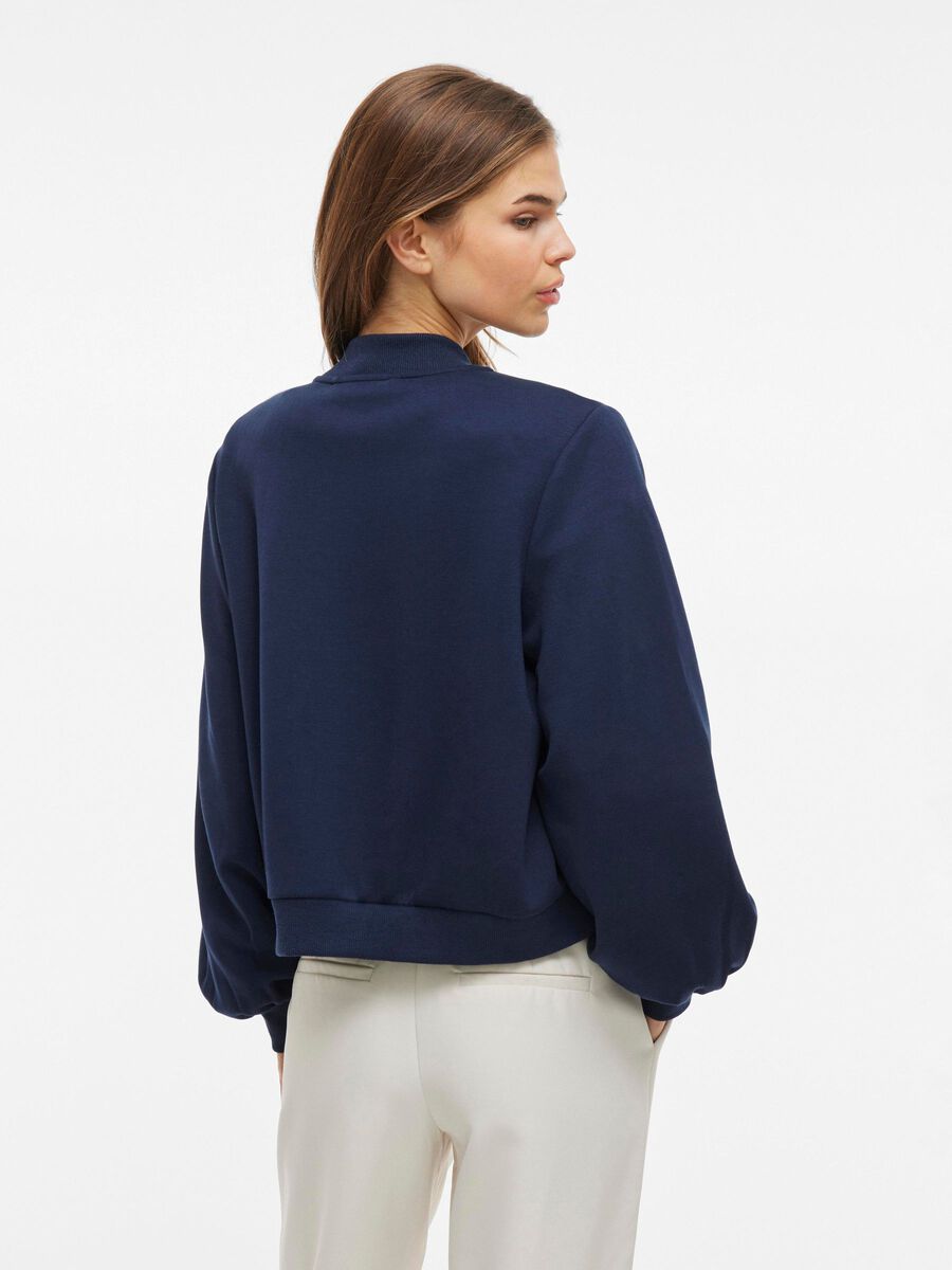 VILA BUTTONED BOMBER JACKET, Navy Blazer, highres - 14107437_NavyBlazer_004.jpg