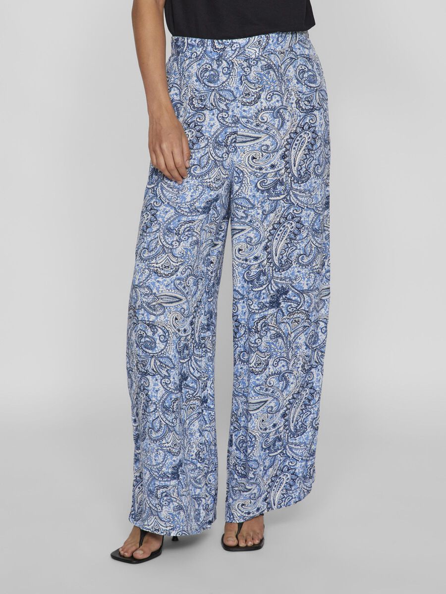 VILA CON MOTIVI PANTALONI GAMBA AMPIA, Kentucky Blue, highres - 14102214_KentuckyBlue_1146217_003.jpg