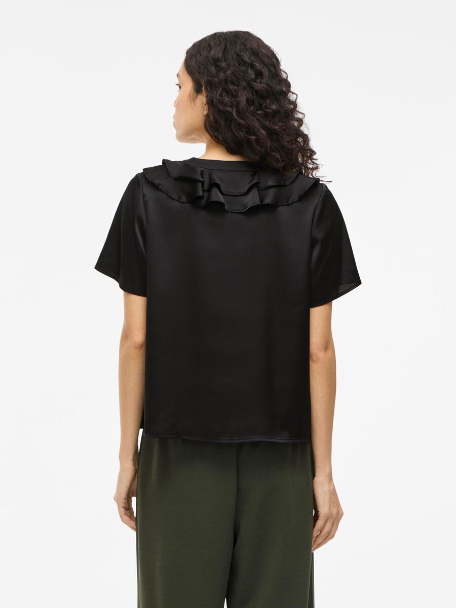 VILA VIVINA CHEMISE À MANCHES COURTES, Black, highres - 14113075_Black_004.jpg