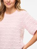 Product image thumbnail - SHORT SLEEVED KNITTED TOP, Cherry Blossom | 3