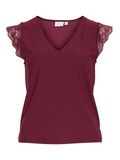 VILA VITRAV V-NECK CAP SLEEVE TOP, Fig, highres - 14111143_Fig_001.jpg