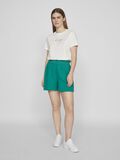 VILA HIGH WAIST COTTON SHORTS, Ultramarine Green, highres - 14089489_UltramarineGreen_005.jpg