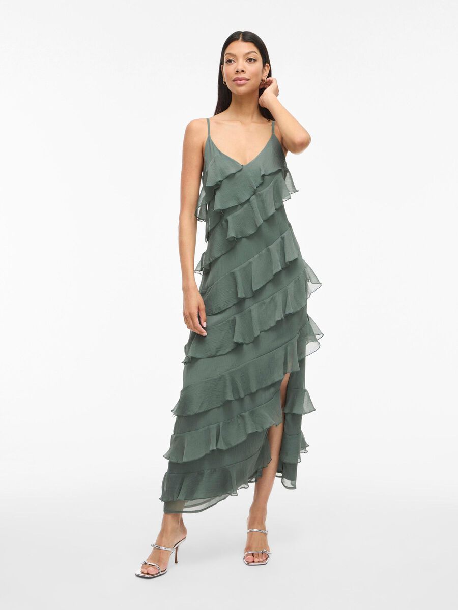 VILA STRAP MAXI DRESS, Balsam Green, highres - 14109420_BalsamGreen_003.jpg