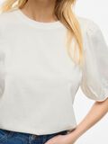 VILA VIMONIE ROUND NECK SHORT SLEEVED TOP, Snow White, highres - 14106923_SnowWhite_006.jpg