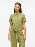 VILA FRONT KNOT SHORT SLEEVED SHIRT, Sage, highres - 14096244_Sage_003.jpg