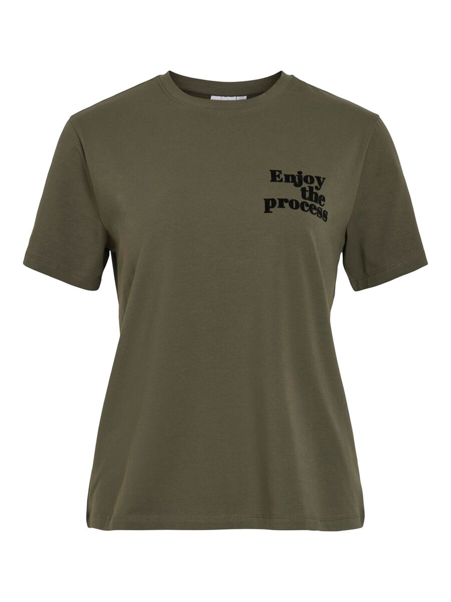 VILA VINORA ROUND NECK T-SHIRT, Deep Depths, highres - 14103448_DeepDepths_1221800_001.jpg
