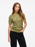 VILA SHORT SLEEVED  KNITTED TOP, Sage, highres - 14102700_Sage_003.jpg