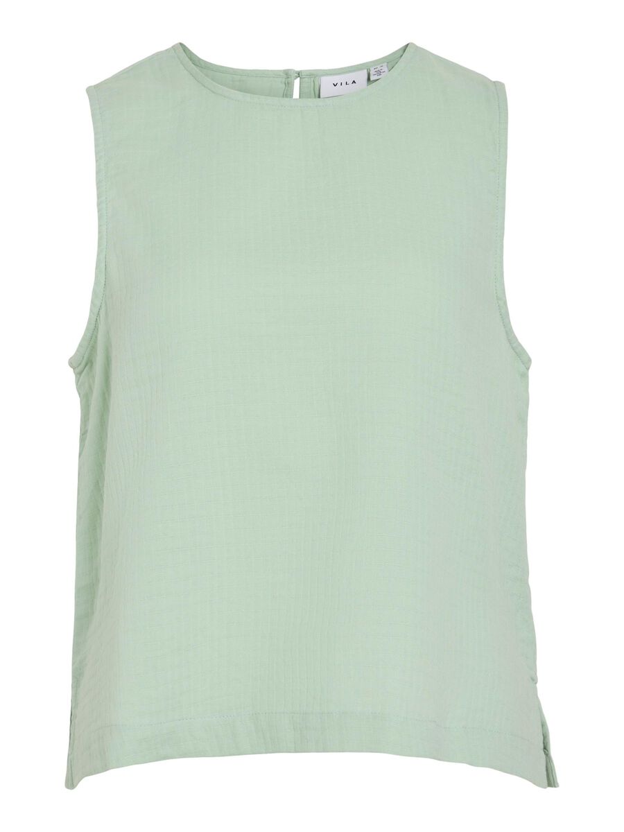 VILA ROUND NECK SLEEVELESS TOP, Silt Green, highres - 14105425_SiltGreen_001.jpg