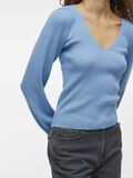VILA COL EN V TOP EN MAILLE, Blissful Blue, highres - 14104962_BlissfulBlue_007.jpg