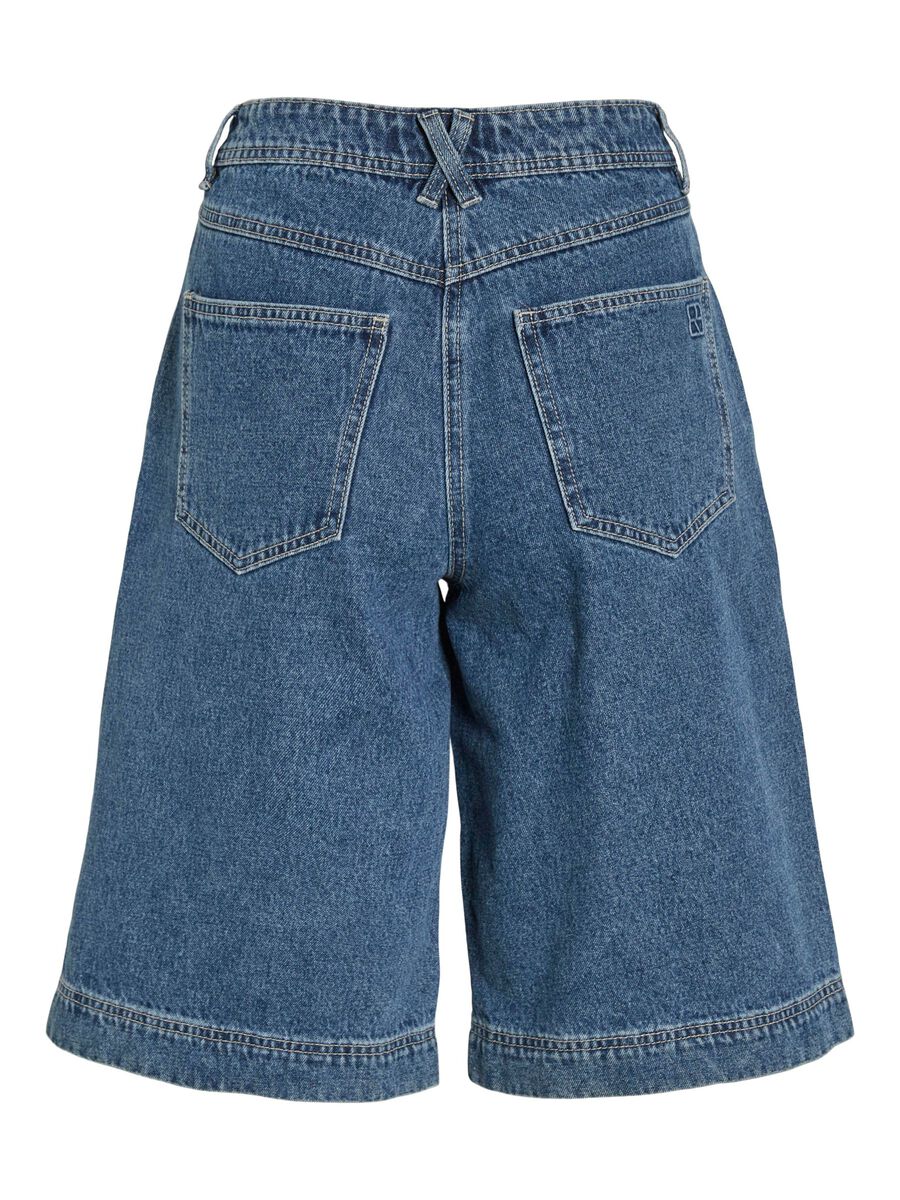 VILA TALLE MEDIO PANTALONES CORTOS VAQUEROS, Dark Medium Blue Denim, highres - 14107740_DarkMediumBlueDenim_002.jpg