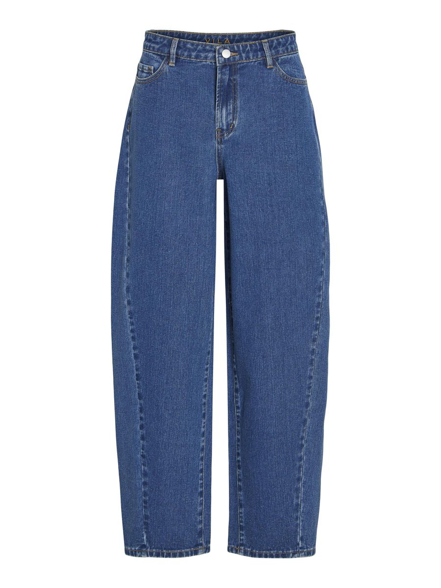 VILA REGULAR WAIST JEANS, Medium Blue Denim, highres - 14109241_MediumBlueDenim_001.jpg