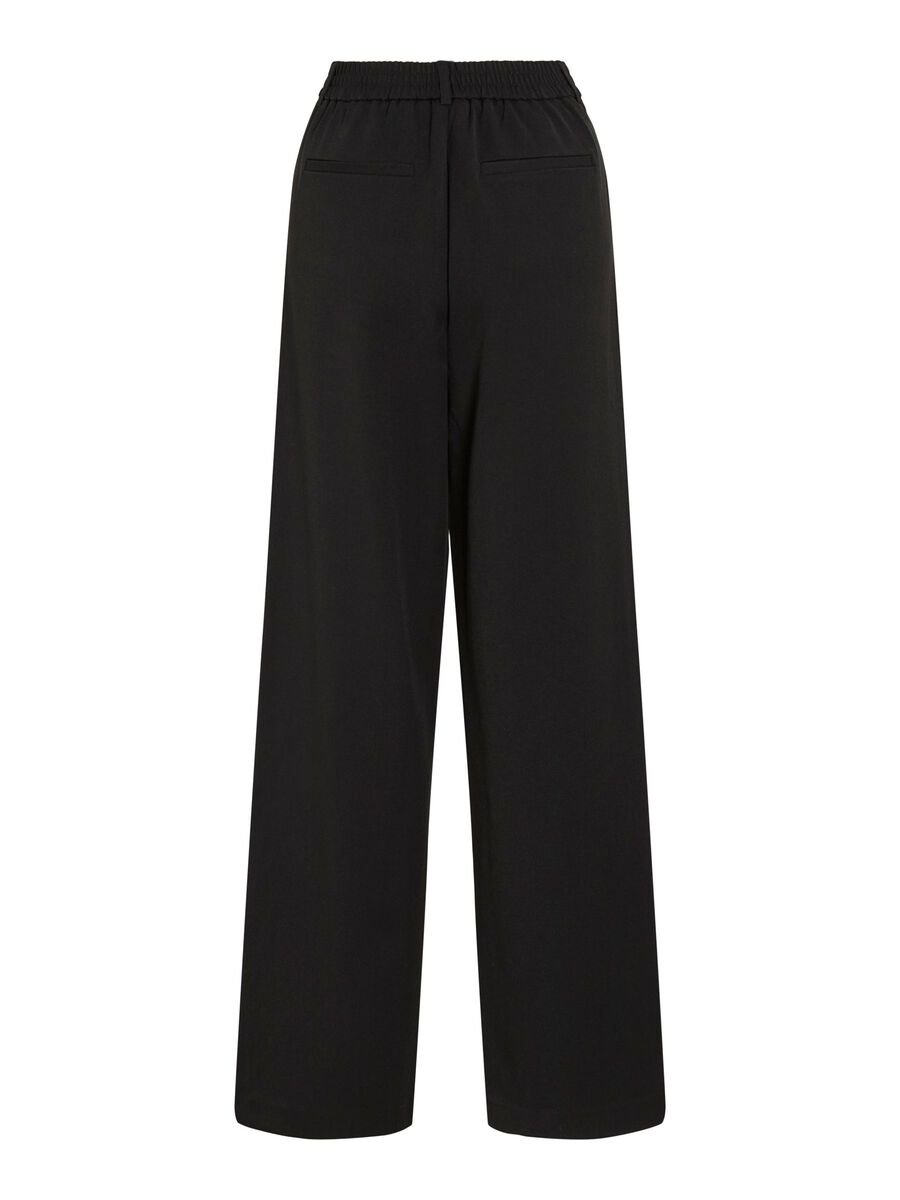 VILA VIVARONA HIGH WAIST WIDE-LEG TROUSERS, Black, highres - 14107483_Black_002.jpg