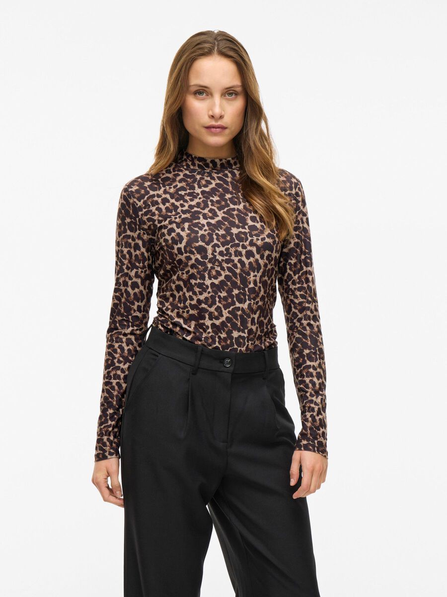 VILA HIGH NECK LONG SLEEVED TOP, Nomad, highres - 14066134_Nomad_868052_003.jpg