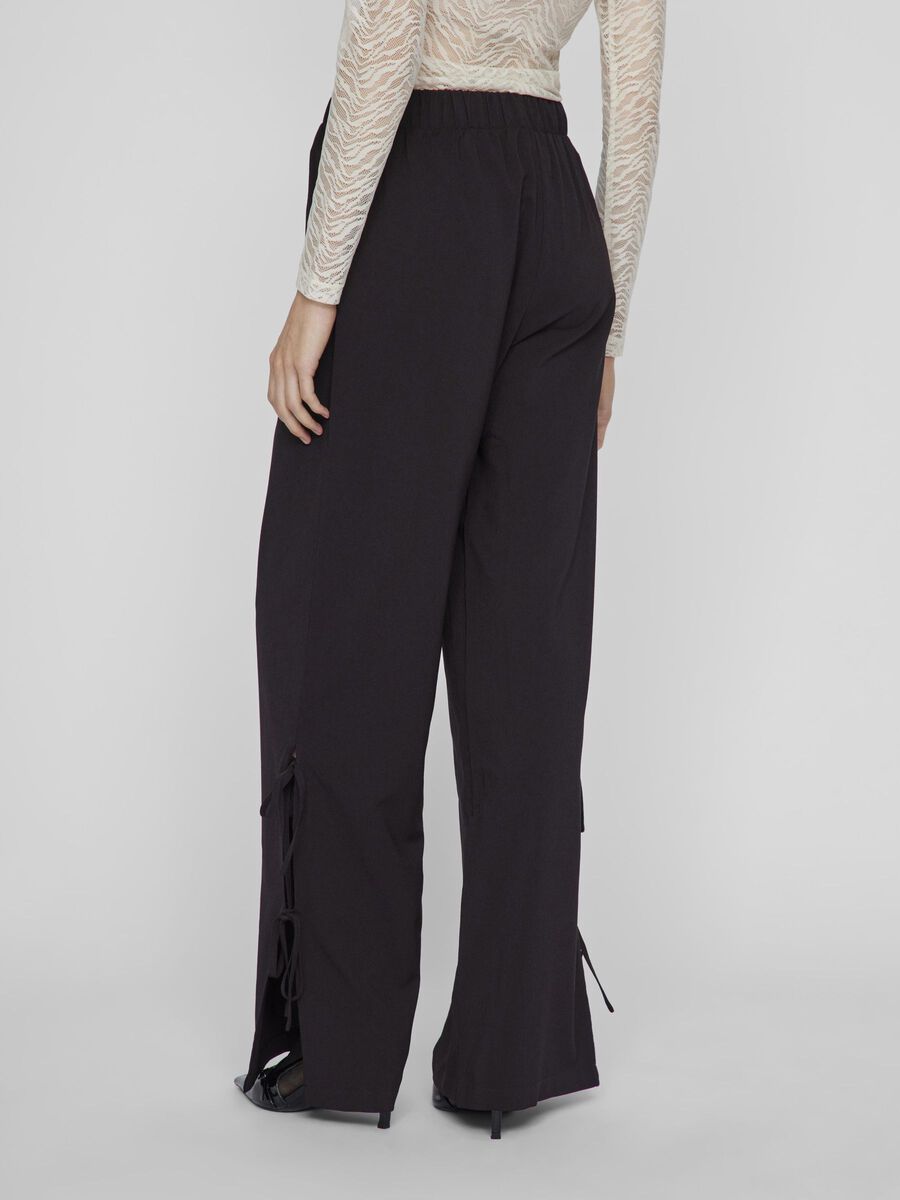 VILA BOW-DETAIL TROUSERS, Black, highres - 14108269_Black_004.jpg